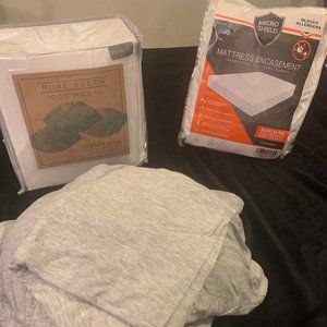 Pure Beech 100% Modal Twin XL sheets 2 sets gray